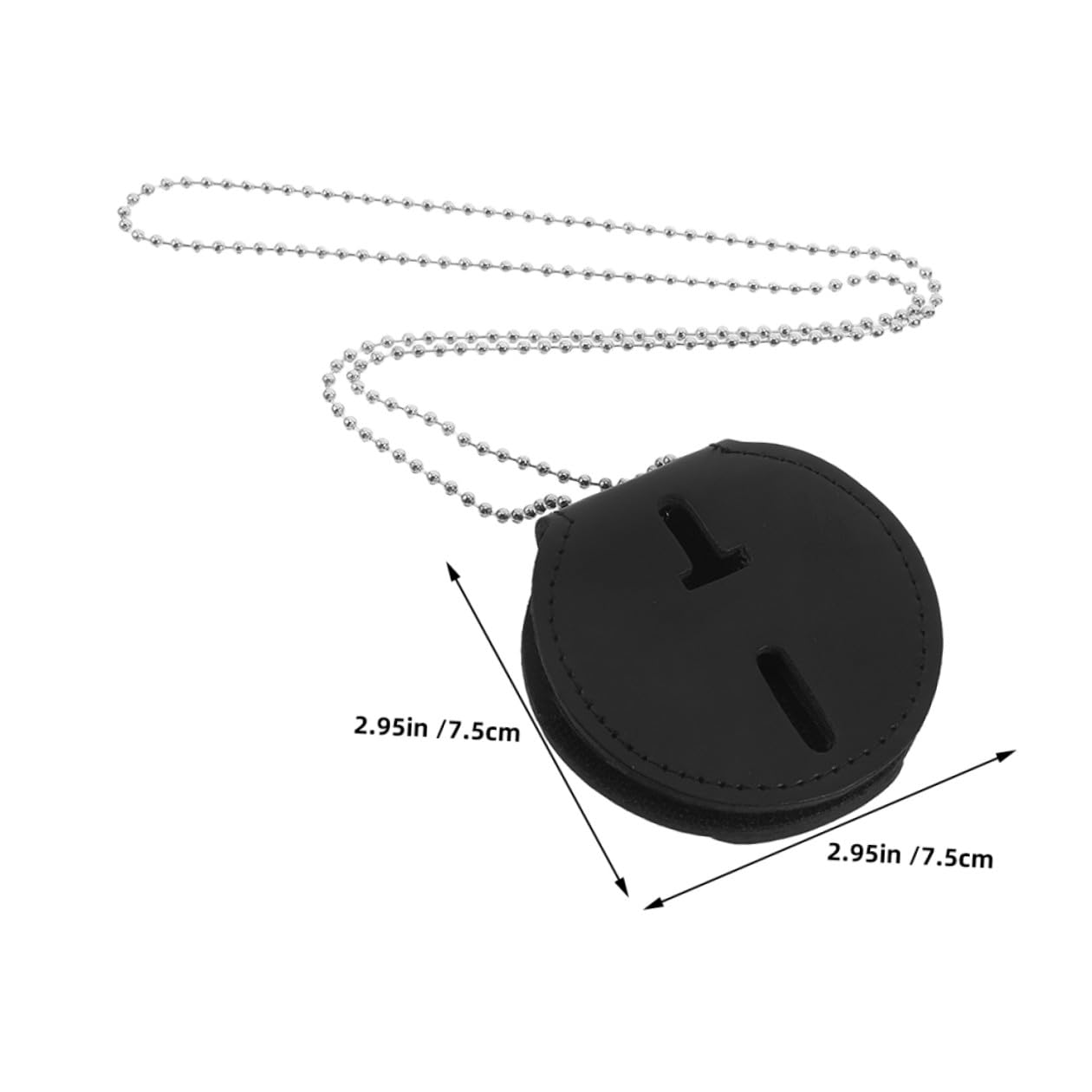 Porta Badge in Pu con Clip, 7 Pezzi Nero per Eventi