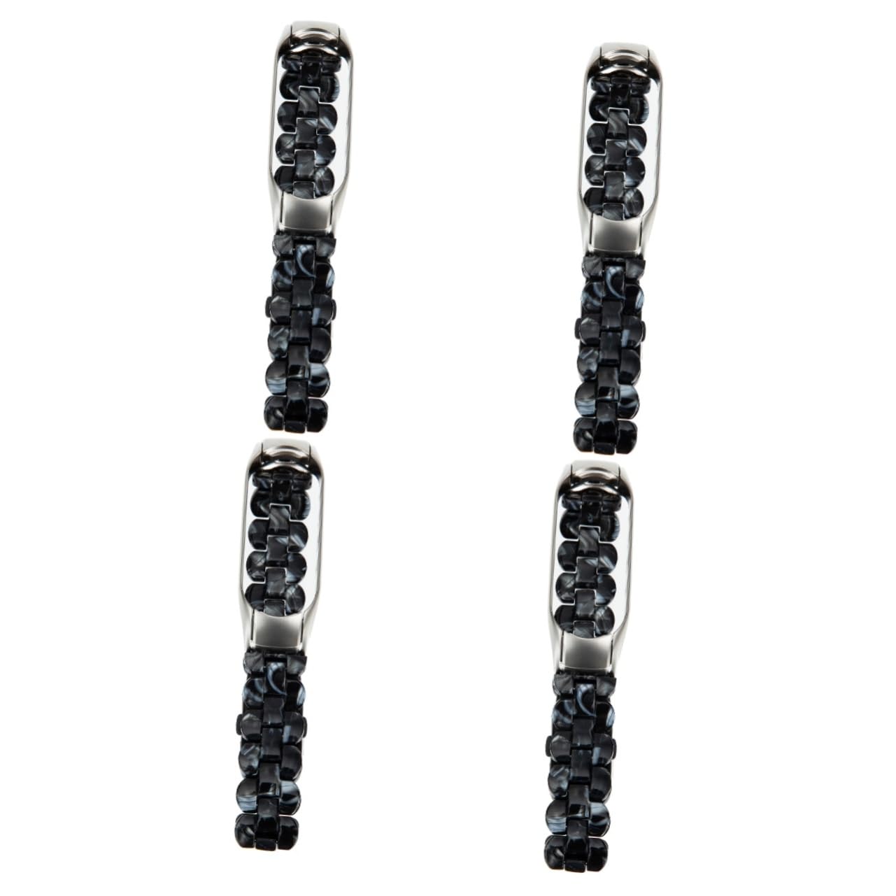 UPKOCH 2 Pièces Mi 5 6 Bracelet Bracelet En Métal Montre Bracelet Pour Femmes Bracelets De Montre Bande De Remplacement Montre Bracelet En Acier Inoxydable Intelligent