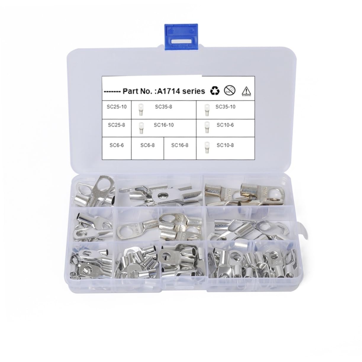 Conectores de cable SOLUSTRE kit de terminales de soldadura por fricción marina 90 piezas 8