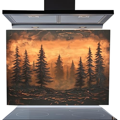 Tempered Glass Backsplash for Kitchen - Easy to Clean Back