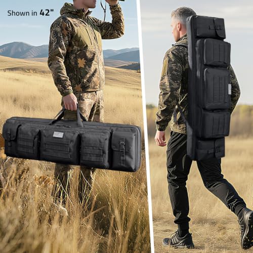 CVLIFE 42" Soft Rifle Case Double Rifle Bag Long Gun Bag Backpack Shooting - image 7