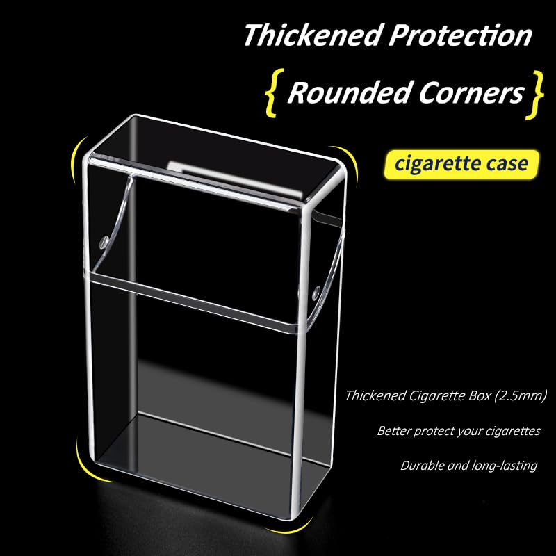 Cigarette Case Box for 85mm King Size 20pcs Transparent Cigarette Display Holder Transparent Portable Case for Men Women (Cancer)
