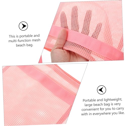Toyvian Mesh Beach Bag for Women Large Portable Swim Tote with Zipper and Handle Waterproof Wet/Dry Separation for Pool Travel and Beach Essentials4