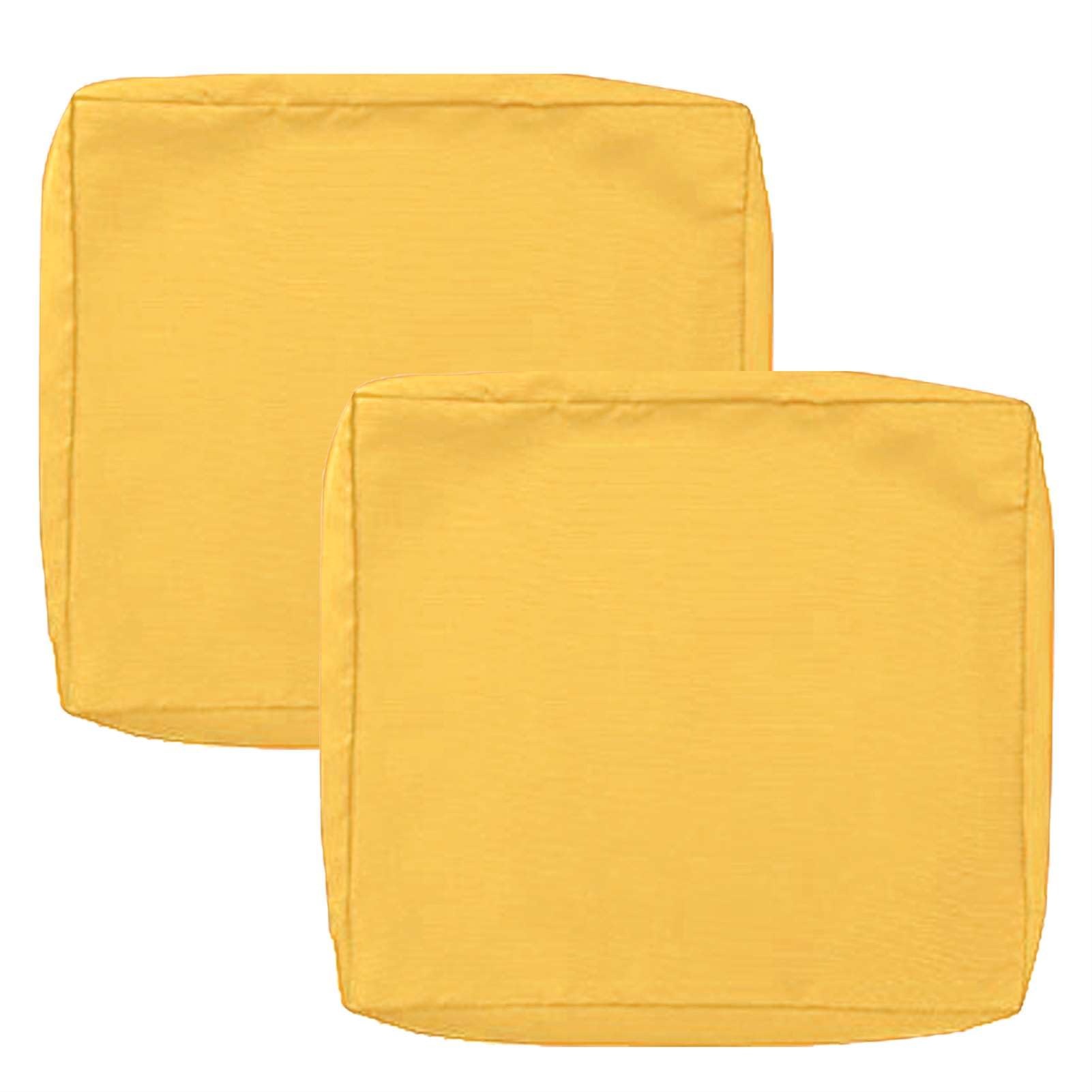 SK Studio Patio Cushion Covers Replacement, 2 Pack Waterproof Outdoor Furniture Seat Cushion Slipcover with Zipper for Garden and Backyard, Yellow