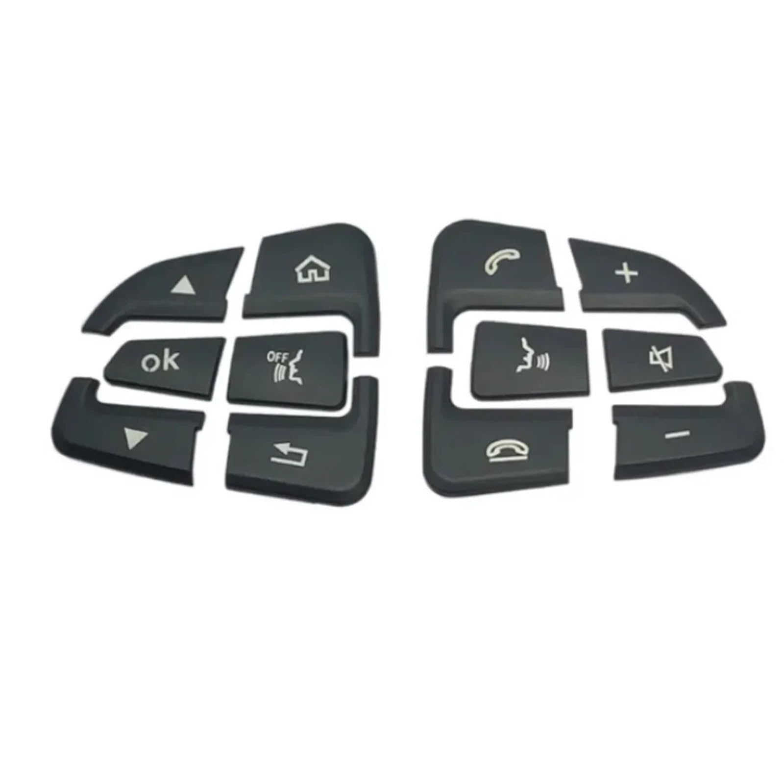 Car Button Mouldings Compatible with Benz GLA for CLA GLE W205 W253 C200L Car Steering Wheel Control Menu Switch Button Cover Trim Stickers
