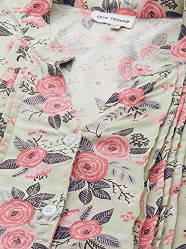 Image of One femme Women's Pleated Printed Tunic Shirt