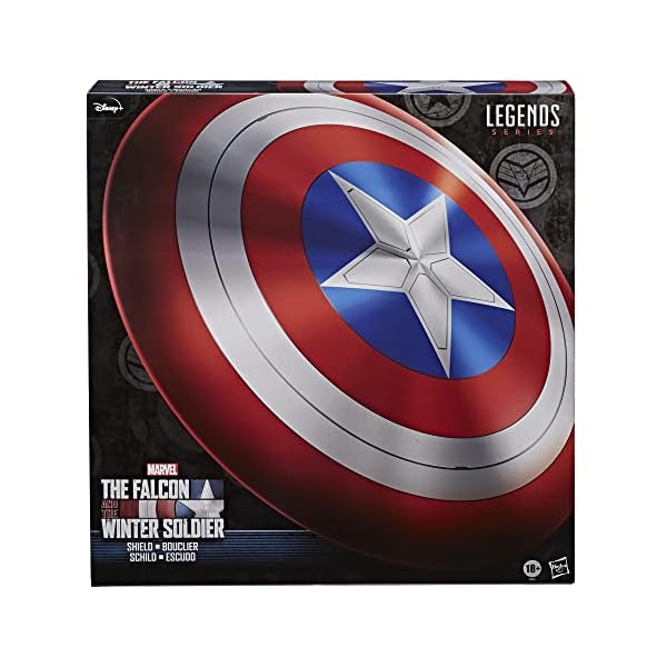 Marvel avengers legends series falcon and winter soldier captain america premium role play shield adult fan costume/collectible large - image 4