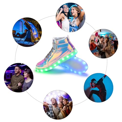 Kunwfnix 04-KSXZ-0447-US-PL-36 Light Up Shoes Men Women Led Shoes High Top Adult Light Up Sneakers Glow In The Dark Shoes thumb #4