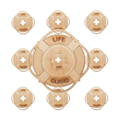 10PK Personalized Lifeguard Ring Buoy Ornament, Lifeguard Gifts for Men