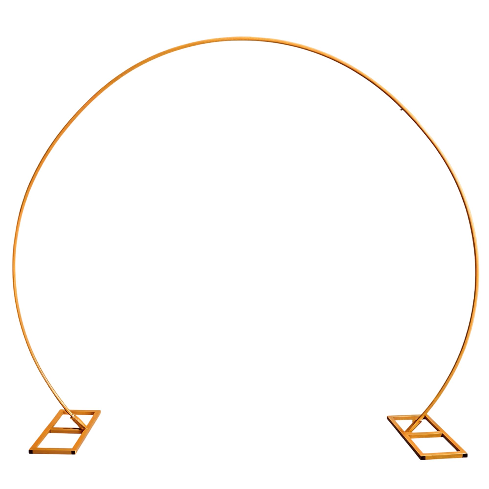 Trimming Shop Gold Round Arch Stand 2.6m x 2.2m Party Background Decoration Metal Arch Backdrop Stand Circle Garden Arbors for Wedding Reception Valentines Baby Shower Engagement Birthday Decor