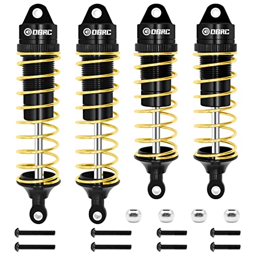 OGRC Oil Shock Absorber RC Shock Absorber Damper Set for 1/10 Traxxas Slash 2WD/4X4 Hoss Rustler 4X4 VXL Bandit Nitro Stampede Upgrades Replace of 5862 (Black Gold)
