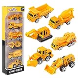 Dreamon Camión de ingeniería Mini Modelos de construcción Vehículo de Construcción Juguete para Niños 3 4 5 años , Conjunto de 6