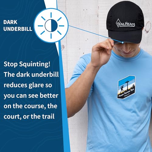 Image of TrailHeads Race Day Men's Running Hat - Lightweight, Quick Dry Mesh Cap with Reflective Accents & Sweatband - Performance Cap