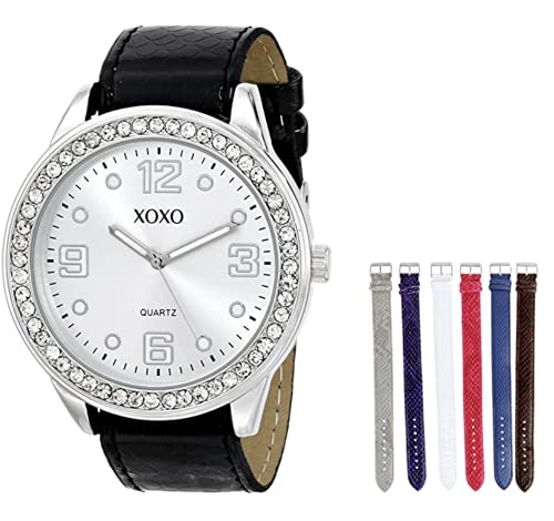 Accutime XOXO Women's XO9068 Analog-Display Quartz Watch with Interchangeable Bands