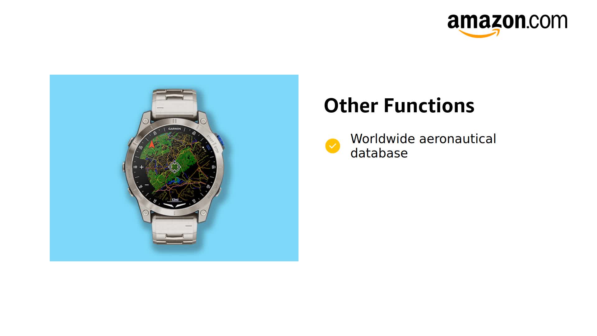 Amazon.com: Garmin D2™ Mach 1, Touchscreen Aviator Smartwatch with