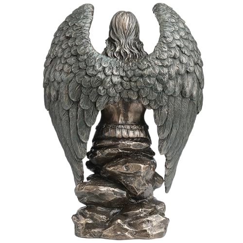 Estatua de San Miguel Arcángel de Resina Bronceada 9.13 in miniatura 3