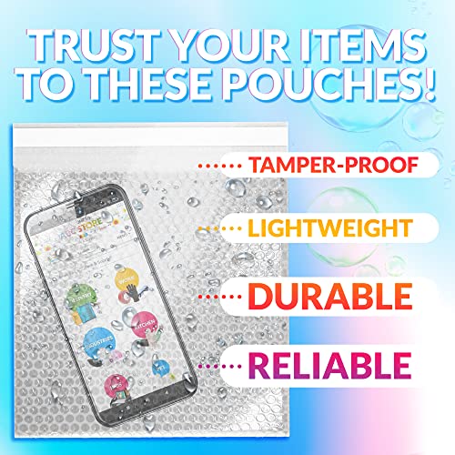 Abc Clear Bubble Out Bags 4 X 7.5 Inch. 50 Pack Packaging Bubble Bags For Shipping. Polyethylene Self Seal Bubble Pouches. Shipping Bubble Bag With 3 X 16 Inch Lining. Protective Packing Bubbles Bags #TOP2