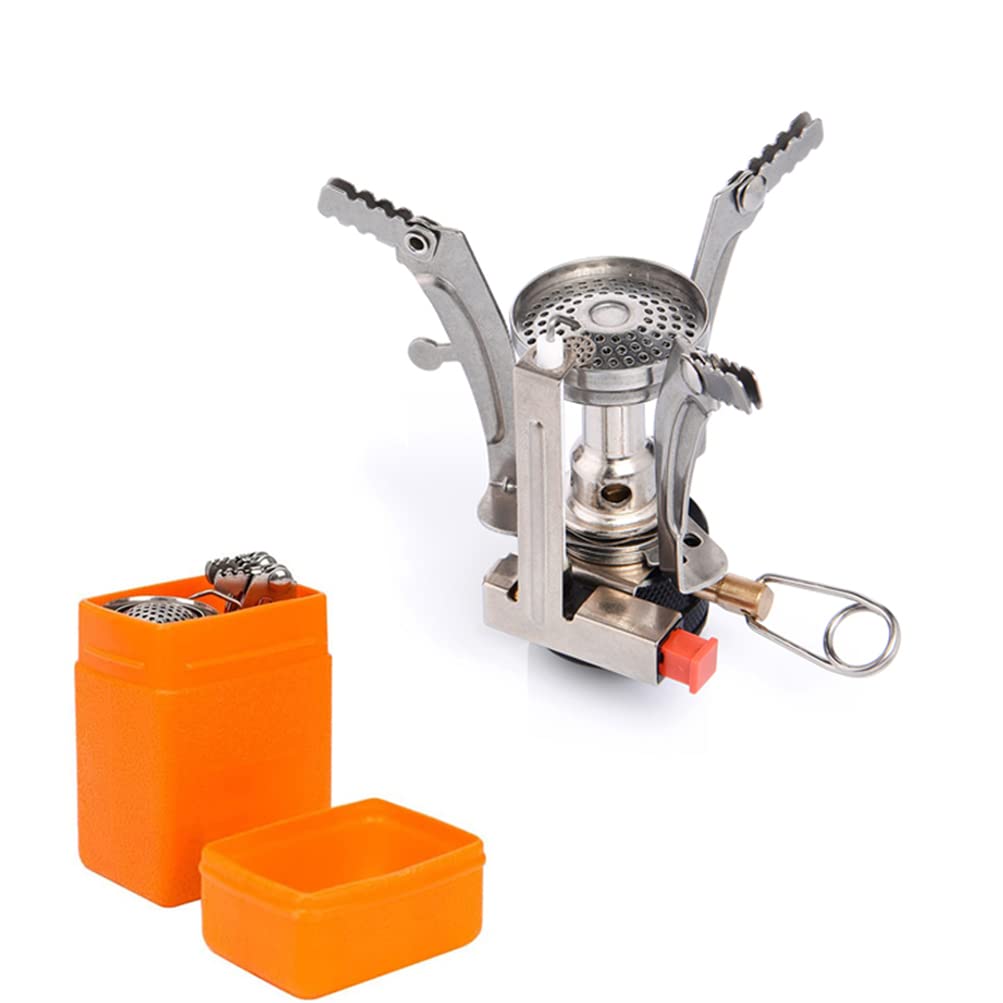 Mini réchaud de Camping - Réchauds à gaz 3000W Pocket Rocket Backpack Brûleur avec allumage piezo pour Le Camping en Plein air, la randonnée, la Cuisine