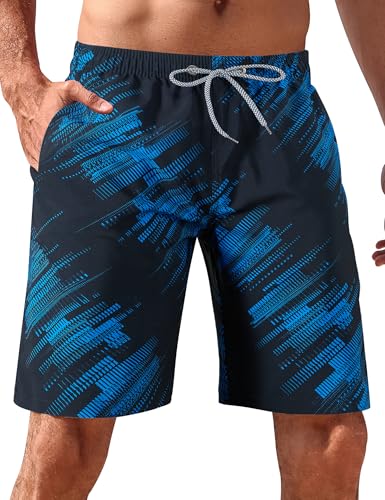Image of BOJIN Mens Swim Trunks 9 inch Quick Dry Stretch Swim Shorts Mesh Lining Bathing Suits Swimwear Beach Shorts with Pockets