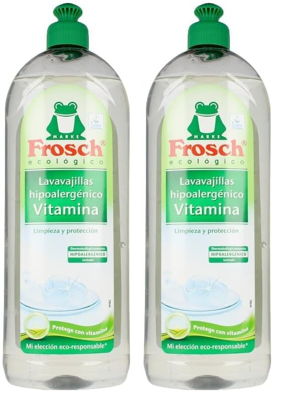 Frosch Lavavajillas a Mano Vitaminas - 750 ml (Paquete de 2)