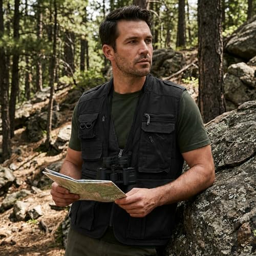 Image of Humvee Utility Vest with 21 Pockets -Travel, Safari, Hunting, Camping, 100% Cotton, Tactical Jacket for Men & Women