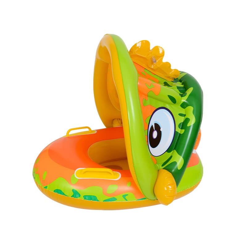 Flotador de Natación para Bebé Flotador de Piscina Hinchable para Bebé con Toldo Flotadores de Piscina Flotador de Piscina para Niños Pequeños con Sombrilla Desmontable para Niños Niñas