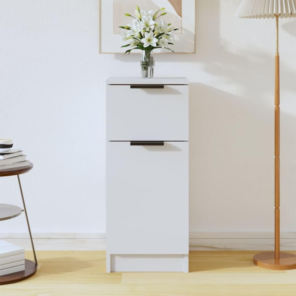 vidaXL - Dressoir met 2 deuren - Wit - Bewerkt hout - 60x30x70 cm vidaXL - Dressoir met 2 deuren - Wit - Bewerkt hout - 60x30x70 cm
