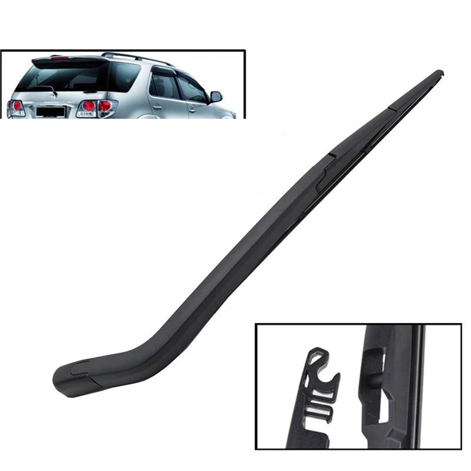 Kit Set Braccio E Spazzola Tergicristallo Posteriore da 12" per T&oyota per Fortuner MK1 2004-2015 Parabrezza Parabrezza Portellone Posteriore Spazzola per Finestrini Tergicristallo