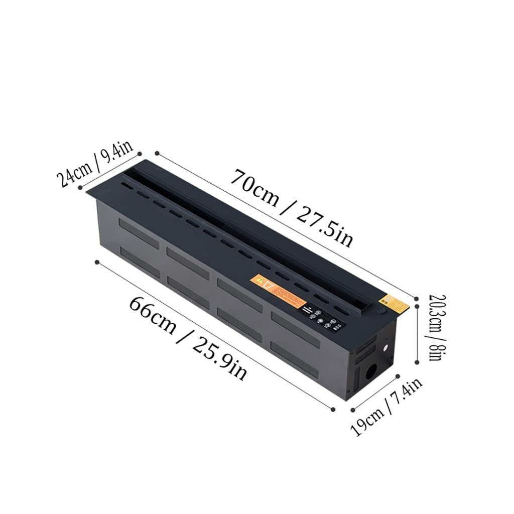 Fuoco Finto Camino Elettrico con Atomizzazione 3D Incorporato, Umidificatore for Soggiorno, Camino Elettrico, Simulazione di Fiamma Allungata Mobili per Il Soggiorno(A)
