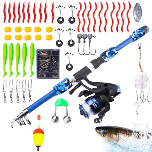 Angelset für Kinder, Kinderangel Starter Set Angelrute Set Kinder mit...