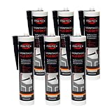 Montagekleber weiß | 6 x 300 ml | Styroporkleber | Baukleber Leistenkleber Kleber |