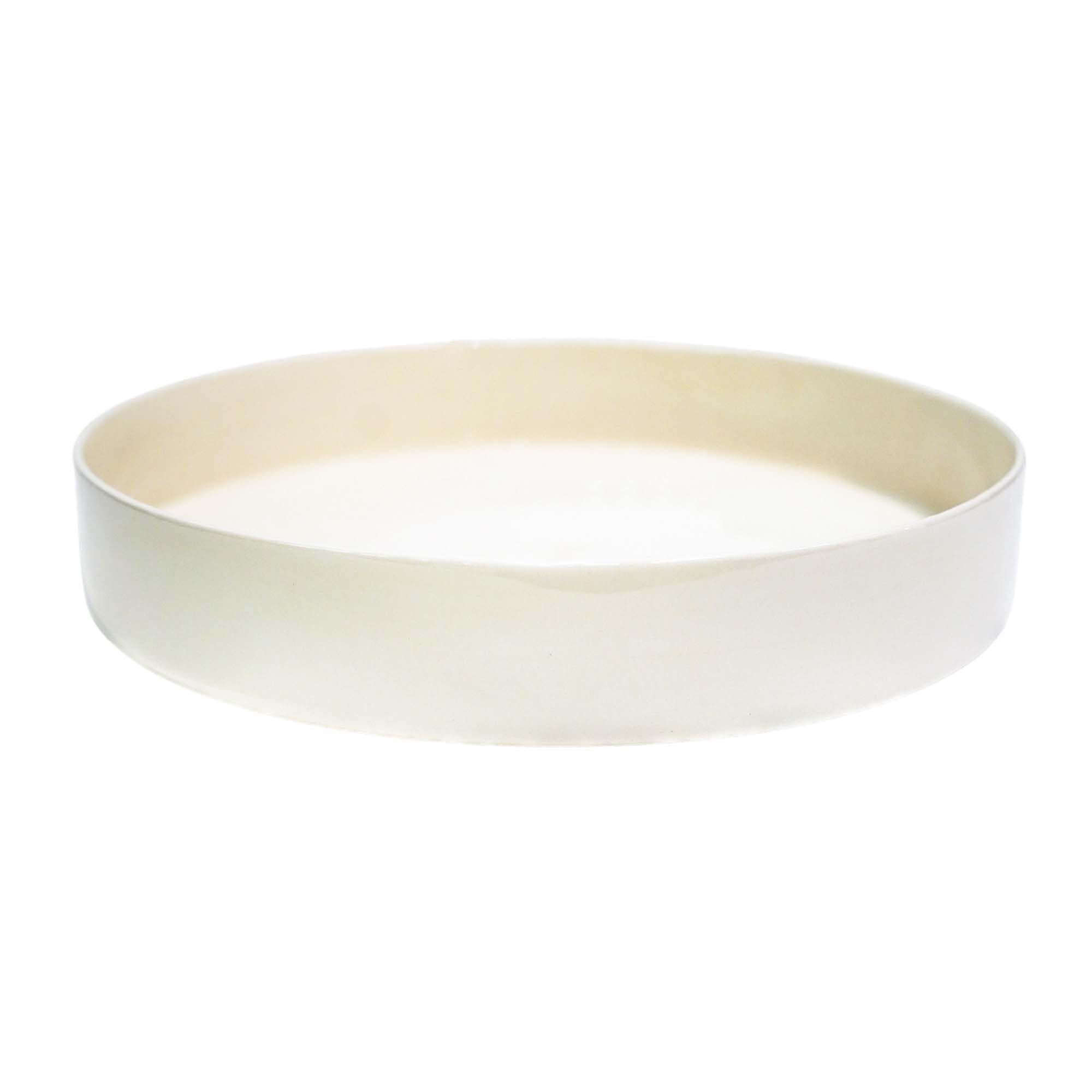 Ivyline Bowen Candle Plate in Linen - Modern Table Centrepiece - Stylish Dish Durable Home Decoration - H5 x D29 cm — image 1