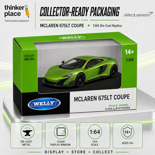 Image of MCLAREN 675LT Coupe Welly 1:64 Scale Die-Cast Metal Car