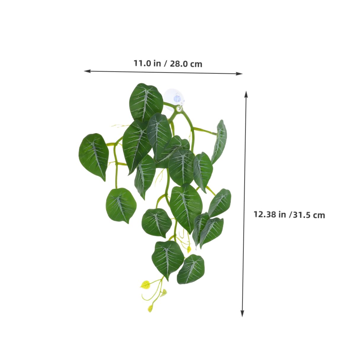 balacoo 2pcs Reptile Plants Artificial: Reptile Tank Accessories Artificial Hanging Plants with Suction Cup for Bearded Dragon Leopard Assorted Color
