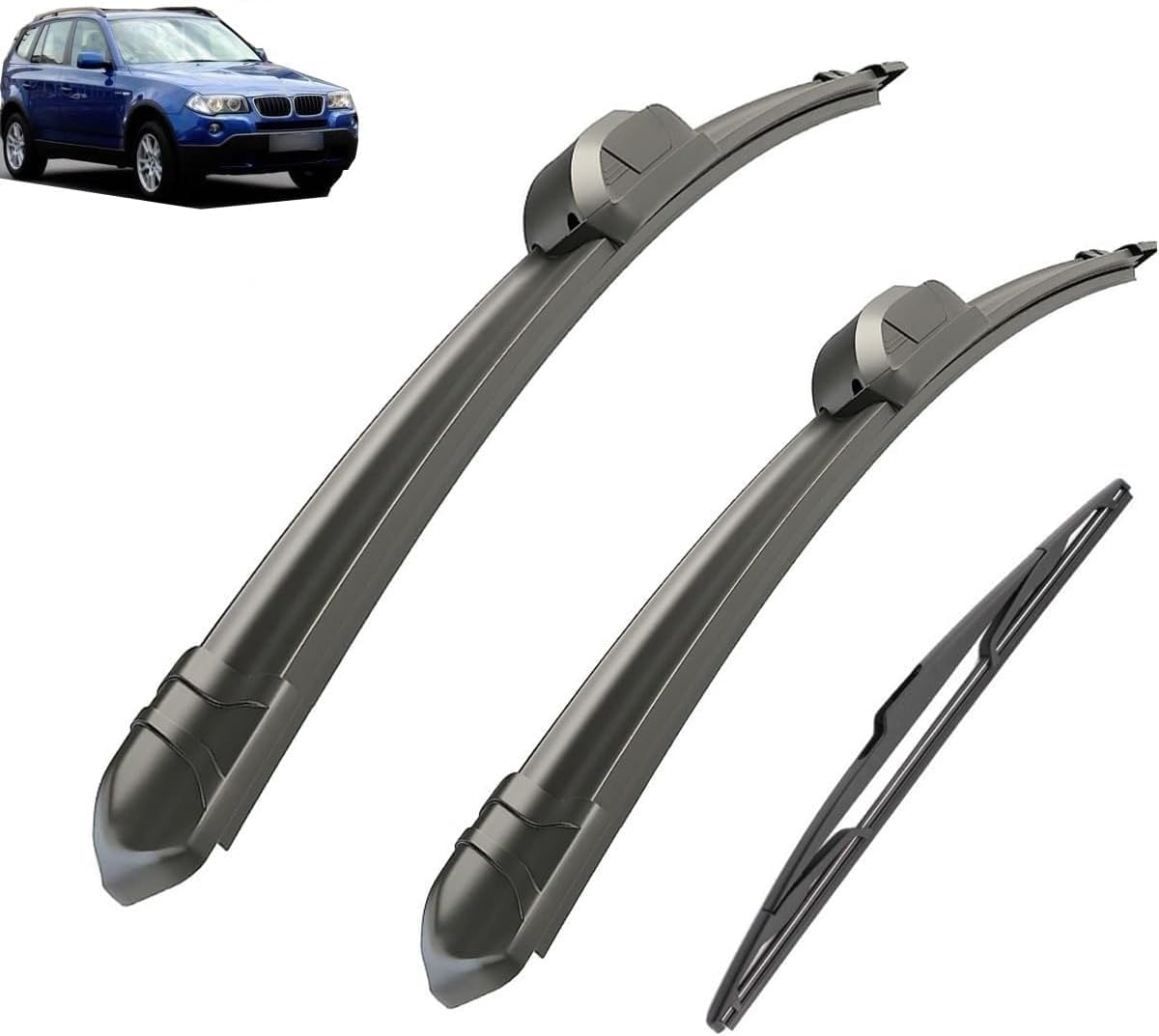 MadongJ Windshield Windscreen Wiper Blades for BMW X3 E83 2003-2010, Replacement Blades All-Weather Performance Streak-Free Windshield Wipers