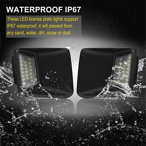 Image of License Plate Lights for Canyon /Colorado 04-12 6000K Rear Bumper Tag Light | For 2004-2012 Canyon /Colorado Replace OEM# 20985454, 20985455|Super Brightness|LED 3D Lighting|DOT|SAE|No Error|OEM Fit|IP67