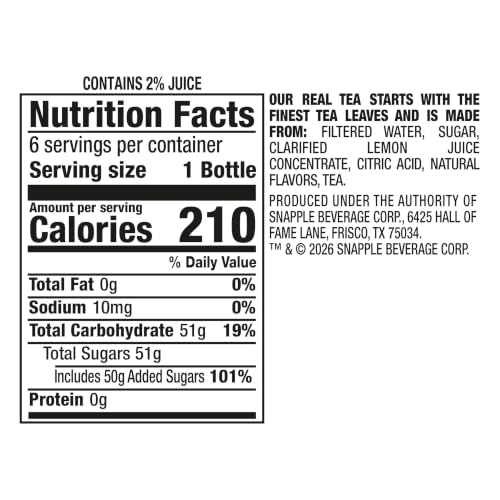 Image of Snapple Half 'n Half, 16 fl oz recycled plastic bottle, 6 pack