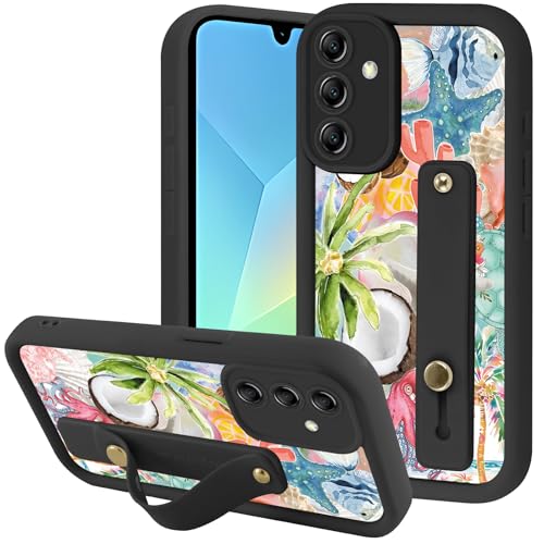 Yomjew Samsung Galaxy A16 5G�p�T�}�[�I�[�V�����R���[�W���d�b�P�[�X ���߉\�ȃ\�t�g�t�B���K�[�n���h���X�g�X�g���b�v�z���_�[�L�b�N�X�^���h�V���R���ϏՌ��ی�t�@���_ Samsung A16 6.7�C���`�p