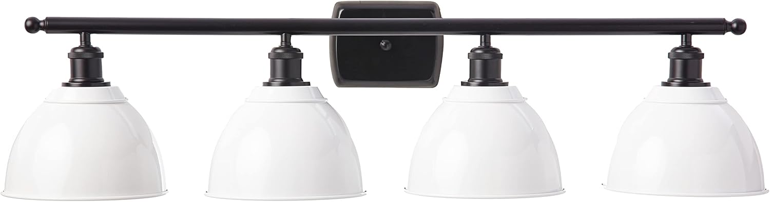 Innovations 516-4W-BK-M14-W Four Light Bath Vanity from Ballston Collection , Black