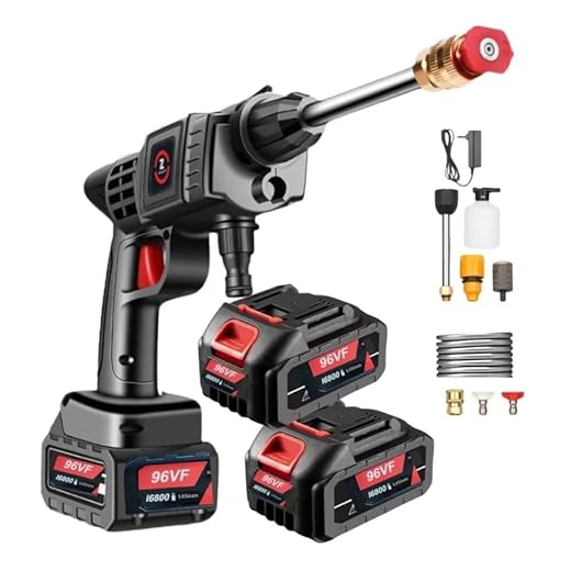 Pistola De Pulverização De Alta Pressão Lava Jato Alta 96V 2 Bateria 1000W Bivolt 110V 220V Para Pisos Carros e Jardim