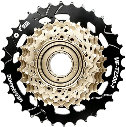 RainFlowwer 7 Speed Bike Freewheel MF-TZ500-7 Bicycle Freewheel14-34T Multiple Freewheel Cycling Replacement Part