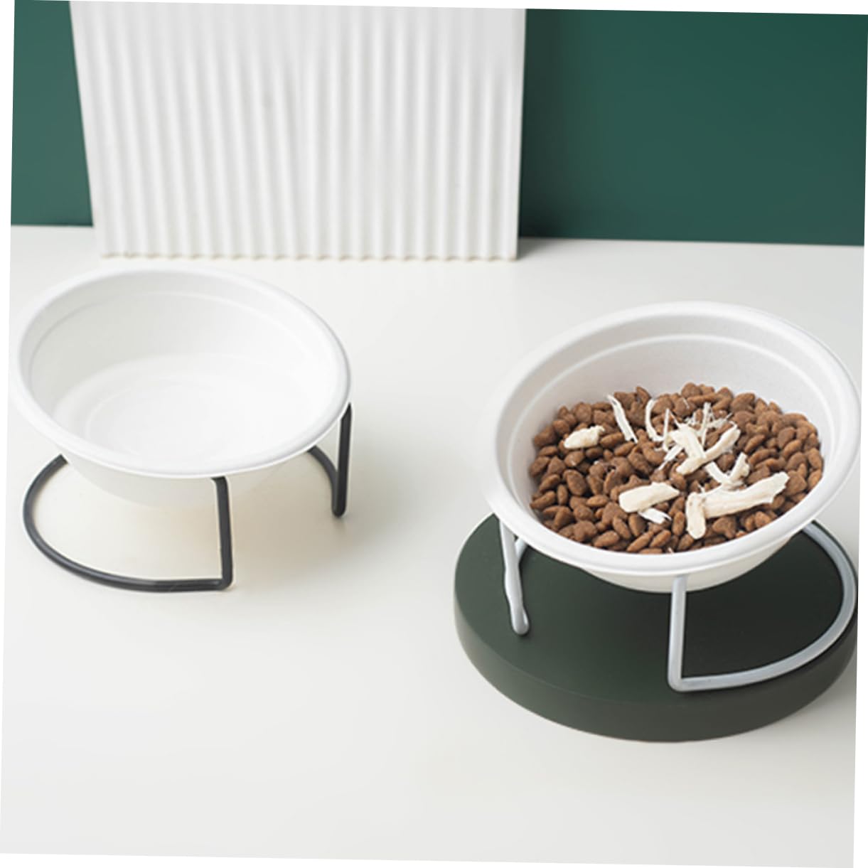 INOOMP 1 Set Disposable Pet Bowls Multi-Function Dog Cat Feeding Bowl Wet Dry with Dish Rack