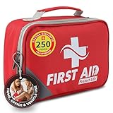 Protect Life Survival First Aid Kit for Home/Business, Camping Survival Kits | Mini Travel First Aid Kit | Camping Equipment | Small Kits for Car | Outdoor Emergency Survivals Pack - 250pcs