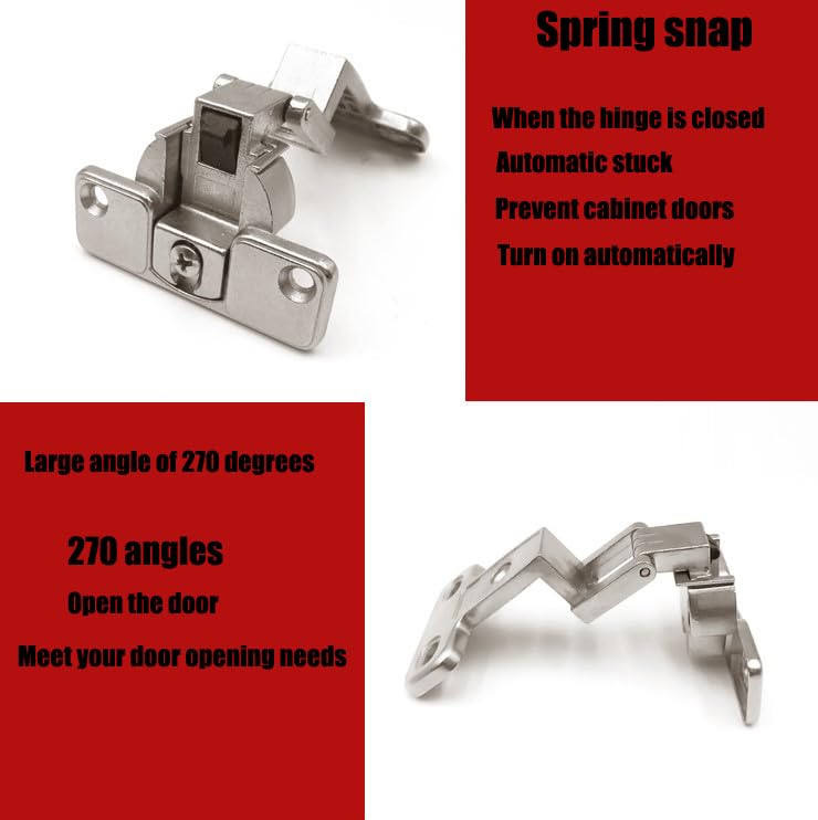 Snapklik.com : 8 Pcs 270 Degree Hinges 35 Cup Bending Hinge Cabinet ...