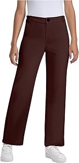 Pantalones Chandal Niño Niña Pantalones Largos de Corte Recto de Cintura Alta Elástica Color Sólido Casual Pantalon Deportivo con Bolsillos Rectos Cómodo Pantalón de Vestir Ropa Niño 7-16 Años