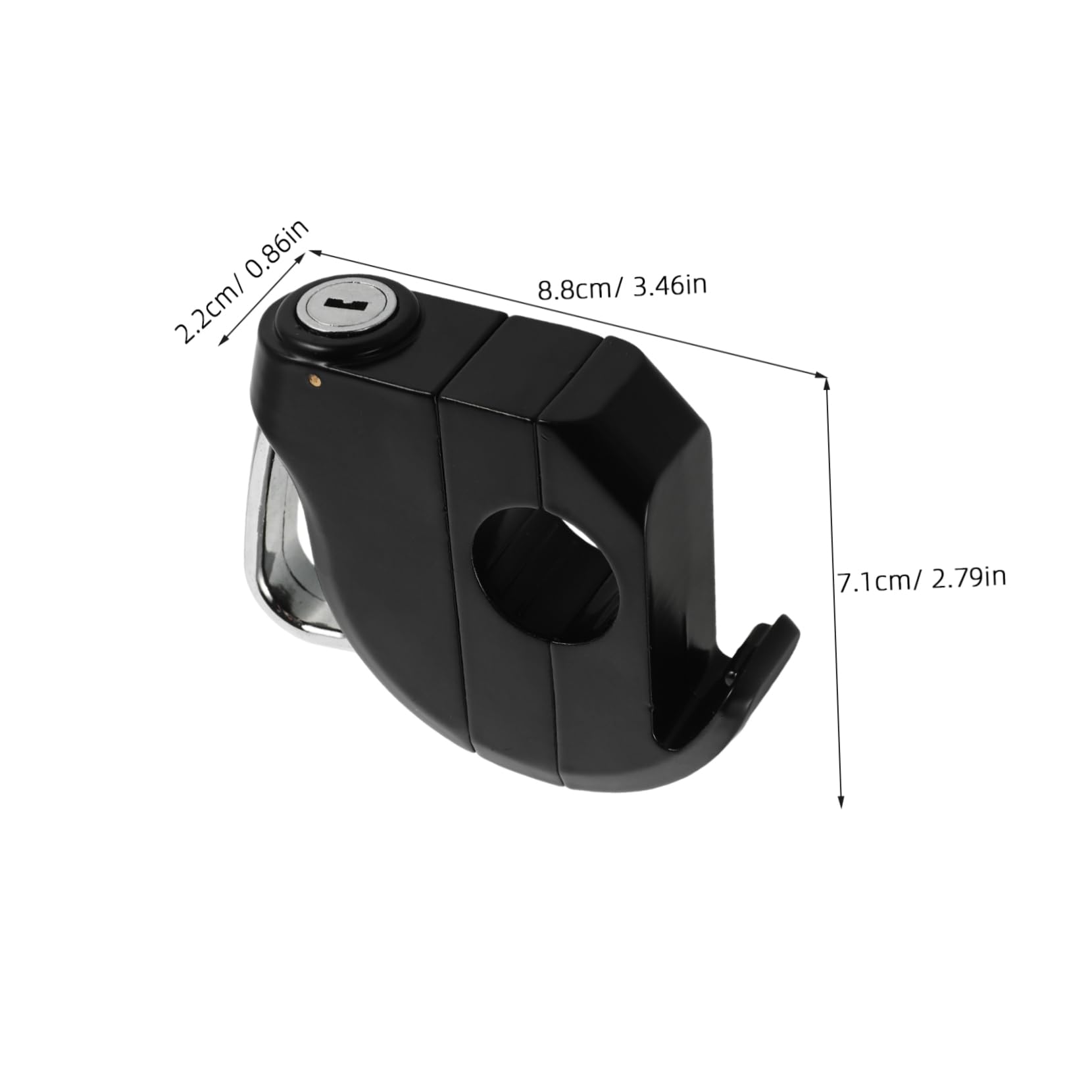 Unomor 1 Set Theft Helmet Lock for Electric Scooters Durable Aluminum Alloy Handlebar Storage Hook for Safe Helmet and Accessories Effortless Installation Sturdy Build