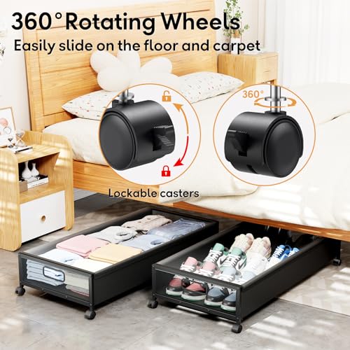 Under-Bed-Storage-Containers-with-Wheels-2-Pack-Underbed-Shoe-Storage-Bedroom-Storage-Bins-Organizer-Large-Capacity-Under-Bed-Storage-with-Lid-for-Clothes-Shoes-Toys-Blankets-Black