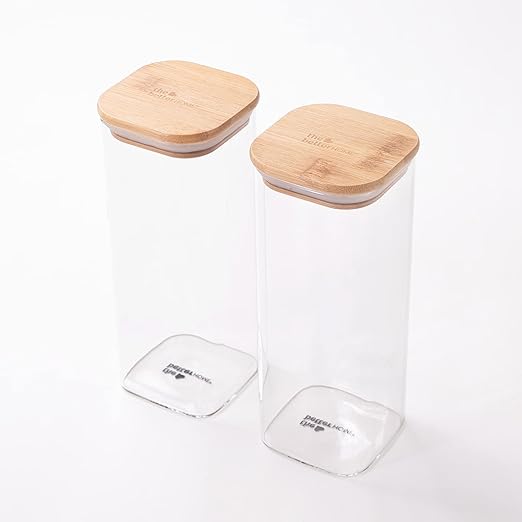 The Better Home Rectangular Borosilicate Glass Jar for Kitchen Storage