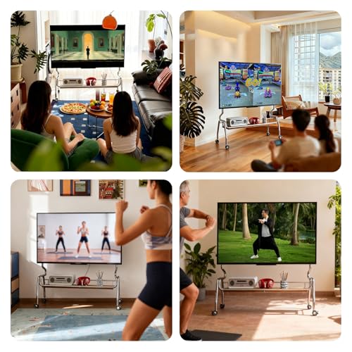 Soporte Móvil de Piso para TV 50-75 pulgadas con Ruedas miniatura 6