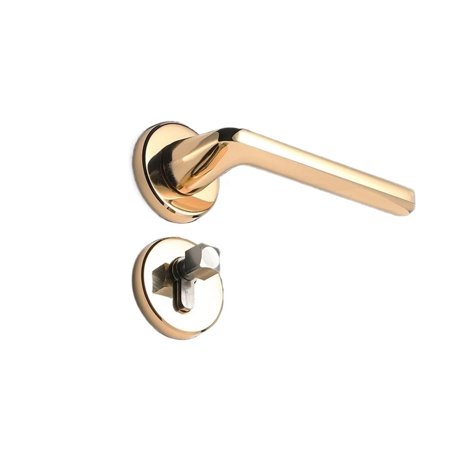 Serrure porte alliage zinc au design épuré pour une finition de chambre soignée